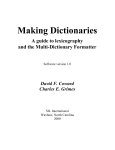 Making Dictionaries