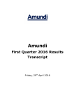 Amundi First Quarter 2016 Results Transcript