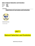 UNIT 5 Natural Selection and Evolution