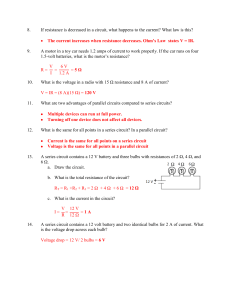 Unit 7: Electrical Circuits and Systems Review KEY