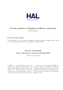 On the semantics of English coordinate compounds