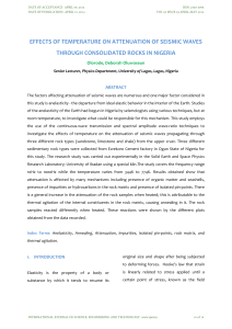 effects of temperature on attenuation of seismic waves through