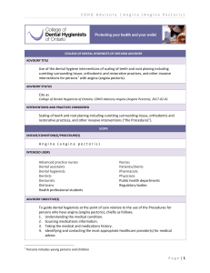 CDHO Advisory Angina (Angina Pectoris)