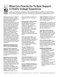 What Parents Can Do To Best Support A Child`s College