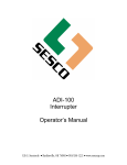 ADI-100 Interrupter Operator`s Manual
