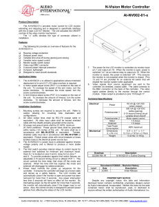 N-Vision Motor Controller AI-NV002-01-x