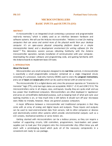 Microcontrollers: Inputs and outputs