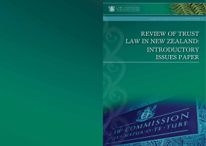review of trust law in new zealand: introductory