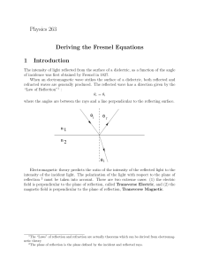 Derivation of Fresnel Equations