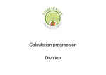 Calculation progression Division