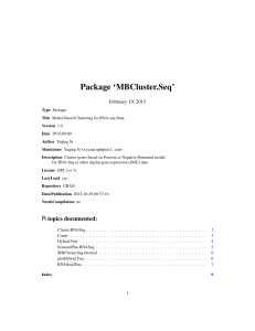 Package `MBCluster.Seq`