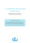 A Leadership Perspectives White Paper