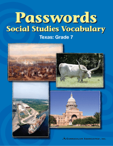 Passwords: Social Studies Vocabulary