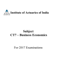 Subject CT7 – Business Economics - the Institute of Actuaries of India