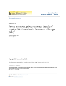 the role of target political incentives in the success of foreign policy