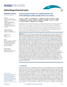 On the Southern Ocean CO2 uptake and the role of the biological