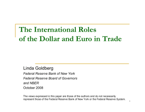 Presentation: The International Roles of the Dollar and Euro in Trade