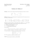 Solutions for Midterm I - Stony Brook Math Department