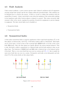 4.5 Fault Analysis: 4.6 Symmetrical faults