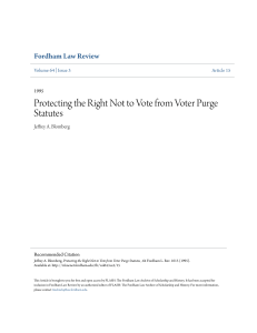 Protecting the Right Not to Vote from Voter Purge Statutes