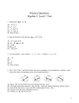 Level 1 Practice test and answers