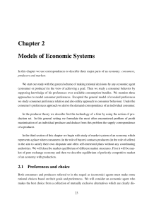 Chapter 2 Models of Economic Systems