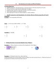 2.1 Introduction to Fraction and Mixed Numbers n n = 1 n n 0 = 0 n 3