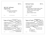EEC 521: Software Engineering Software Faults Types of Faults