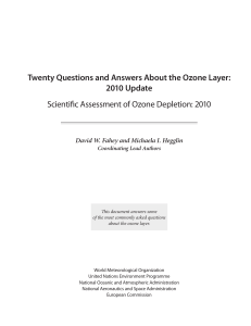 Twenty Questions and Answers About the Ozone Layer