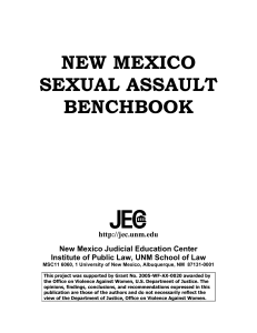 The New Mexico Sexual Assault Benchbook