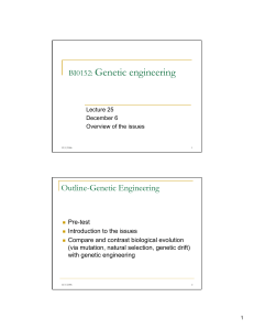 BI0152: Genetic engineering