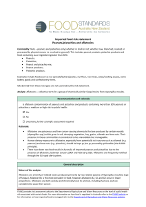 Imported food risk statement Peanuts/pistachios and aflatoxins