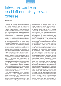 Intestinal bacteria and inflammatory bowel disease