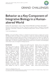 Behavior as a Key Component of Integrative