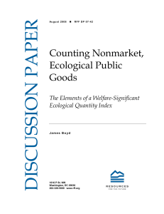 Counting Nonmarket, Ecological Public Goods: The Elements of a