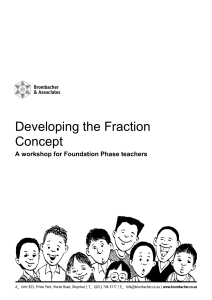 Developing the Fraction Concept