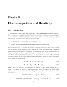 Electromagnetism and Relativity