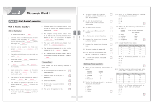 Topic 2 Microscopic World I