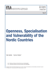 Openness, Specialisation and Vulnerability of the Nordic Countries