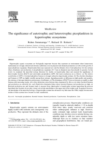 The signi¢cance of autotrophic and heterotrophic picoplankton in