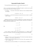 Exponential Notation Tutorial