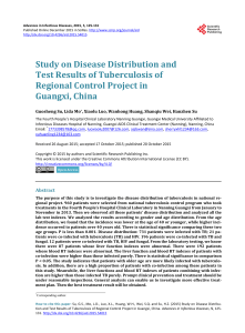 Study on Disease Distribution and Test Results of Tuberculosis of