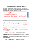 Population and Carrying Capacity