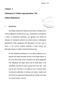 Chapter 2 Shakespeare`s Indian Appropriations: The Indian