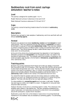 Sedimentary rock from sand: syringe simulation: teacher`s notes