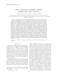 Species interaction mechanisms maintain grassland