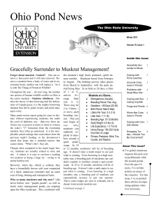 Ohio Pond News - School of Environment and Natural Resources