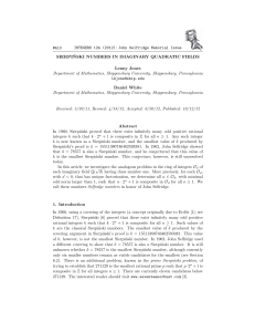 A10 INTEGERS 12A (2012) - Department of Mathematics