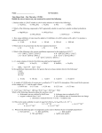 Name AP Chemistry Take Home Quiz – Due Thursday, 1/9/2014