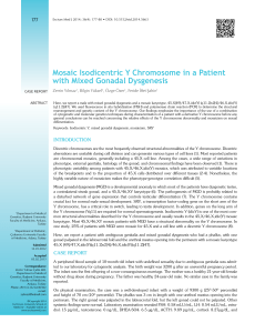 Mosaic Isodicentric Y Chromosome in a Patient with Mixed Gonadal